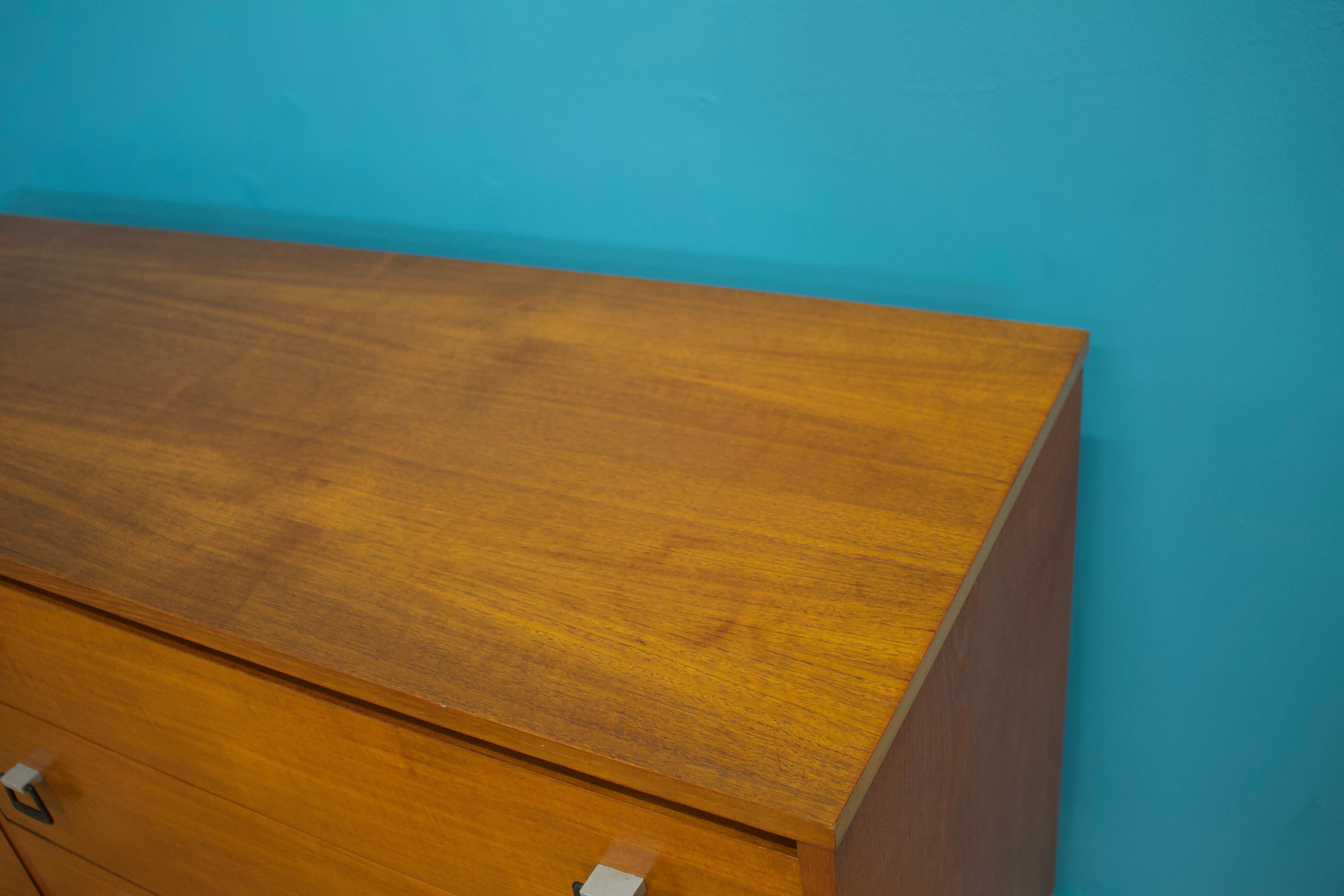 Mid-Century Chest of Drawers or Compact Sideboard in Teak from Symbol, 1960s 2