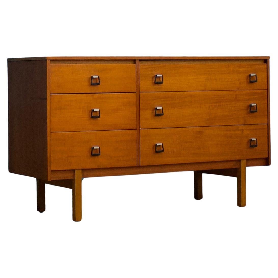 Mid-Century Chest of Drawers or Compact Sideboard in Teak from Symbol, 1960s