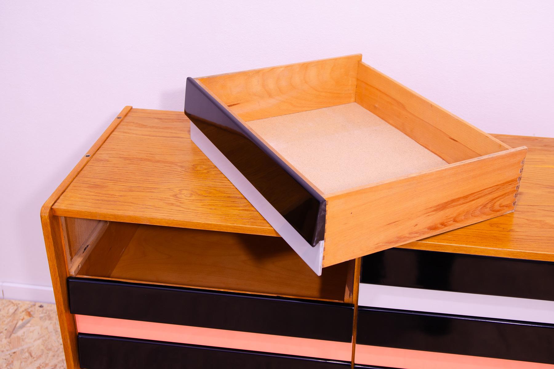 Mid century chest of drawers U-458 by Jiri Jiroutek, Czechoslovakia, 1960´s For Sale 11
