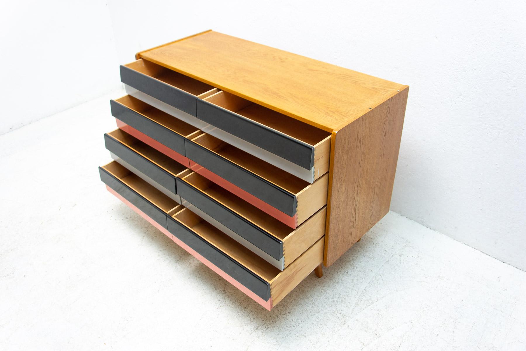 20th Century Mid century chest of drawers U-458 by Jiri Jiroutek, Czechoslovakia, 1960´s For Sale