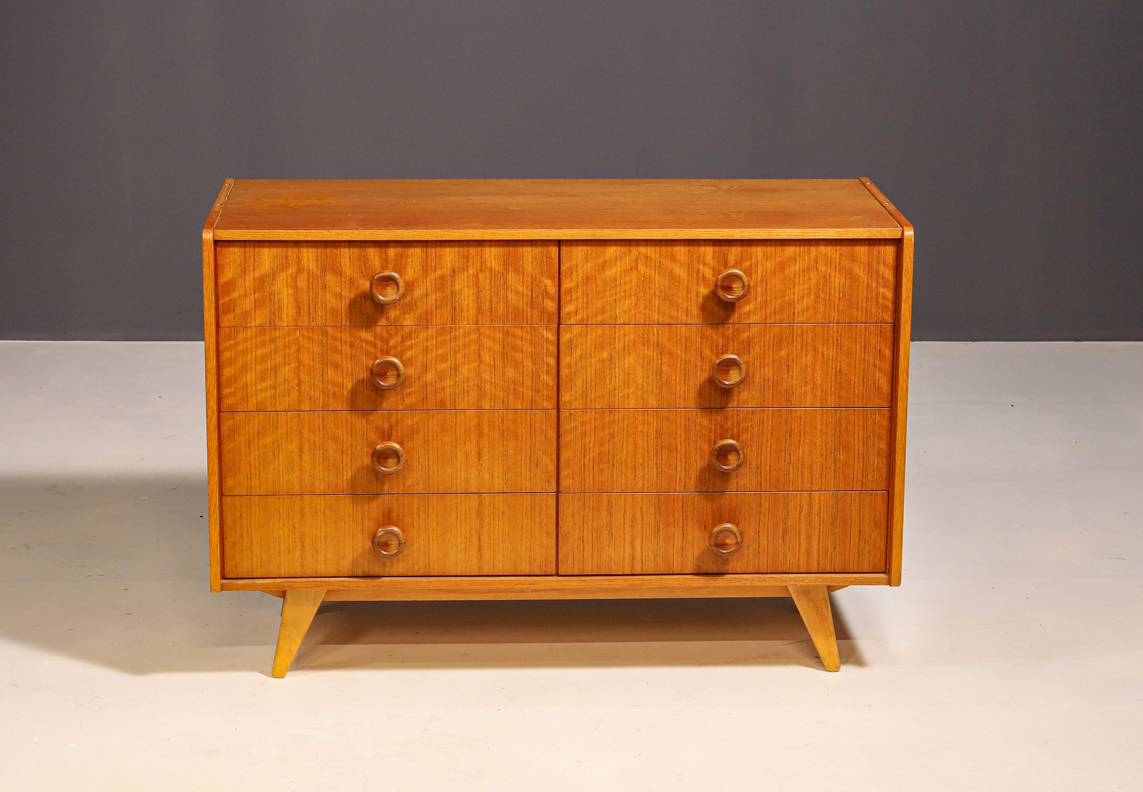 Mid-Century Modern Mid century chest of drawers U458 by Jiří Jiroutek for Interiér Praha, 1960 For Sale