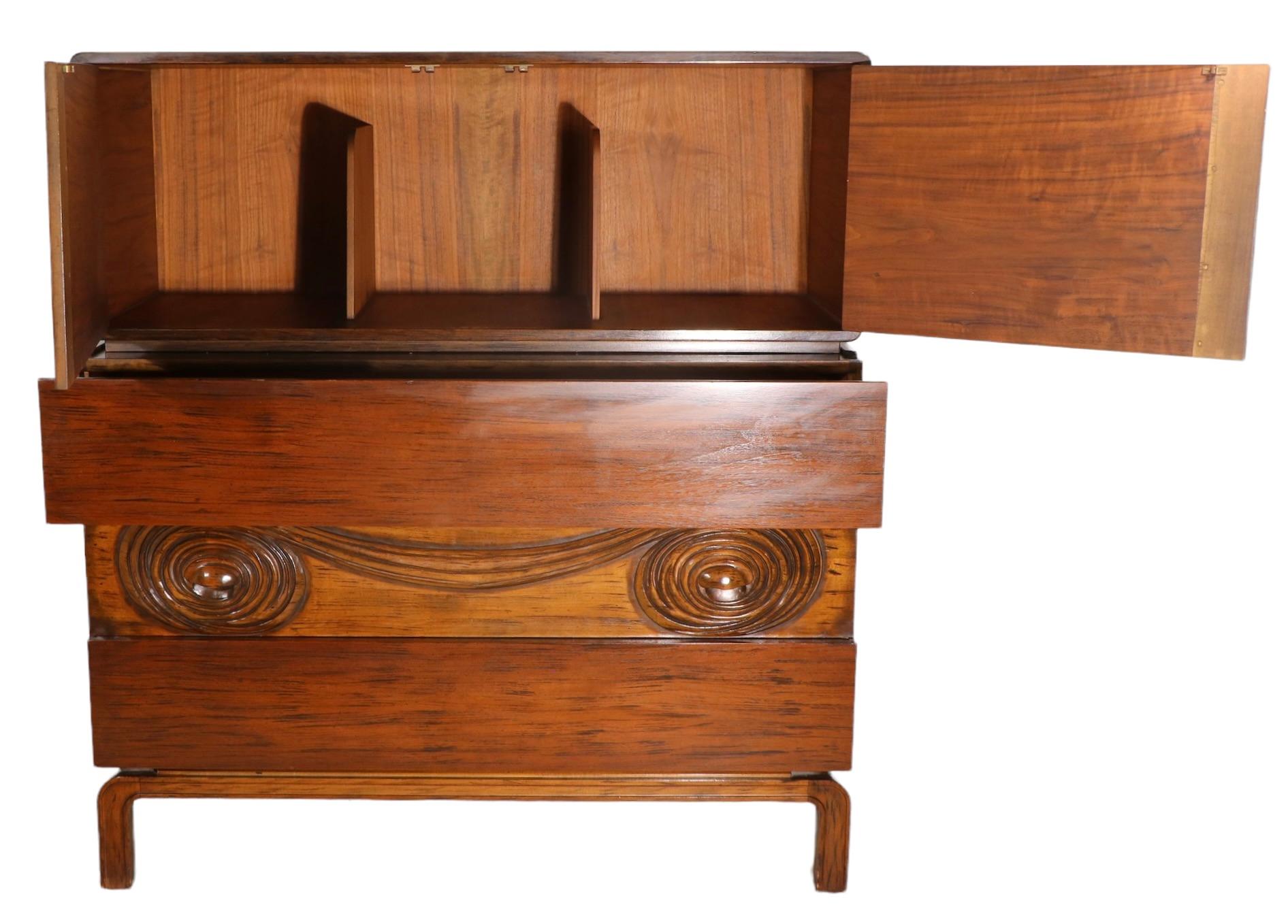 Mid Century Chest on Chest Made in Sweden Designed by Edmond Spence, Ca. 1950’s For Sale 4