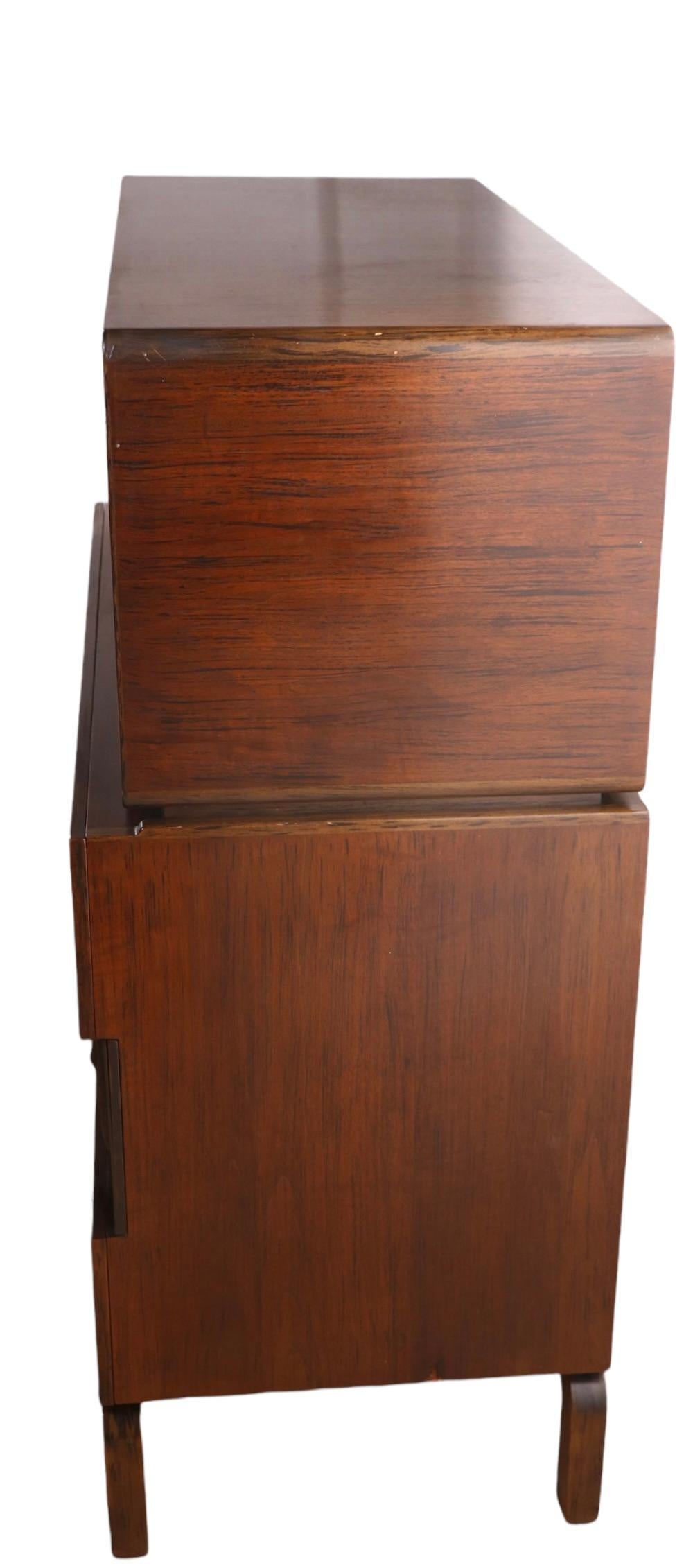 Mid-Century Modern Mid Century Chest on Chest Made in Sweden Designed by Edmond Spence, Ca. 1950’s For Sale