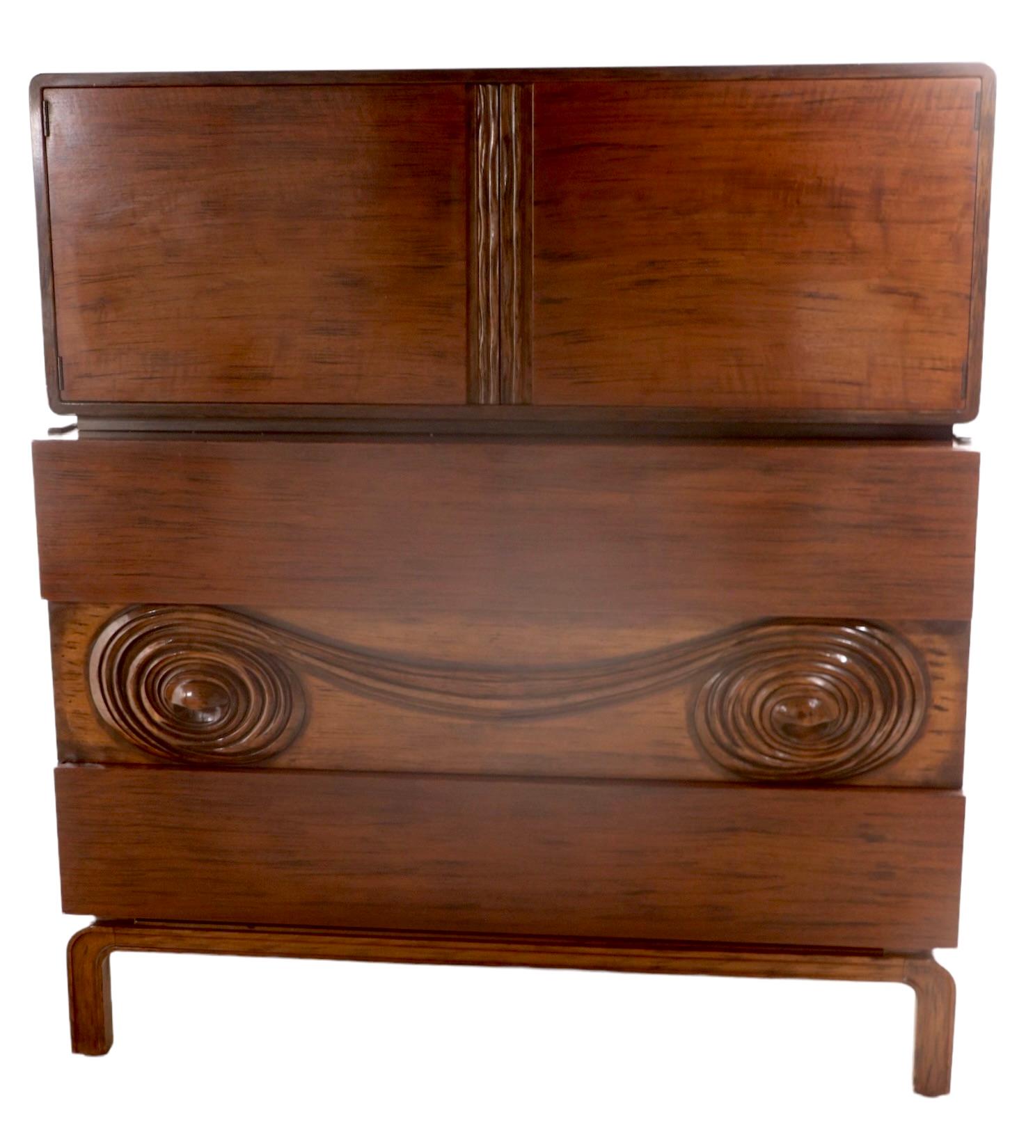 Mid Century Chest on Chest Made in Sweden Designed by Edmond Spence, Ca. 1950’s For Sale 2