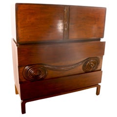 Retro Mid Century Chest on Chest Made in Sweden Designed by Edmond Spence, Ca. 1950’s