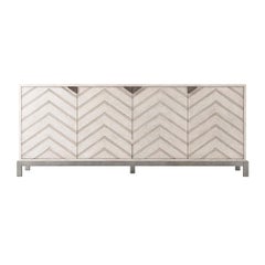 Mid Century Chevron Sideboard - Light