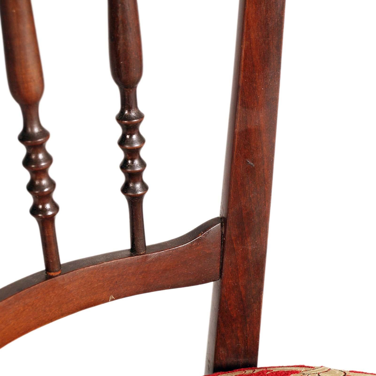 Chiavari-Stuhl von Paolo Buffa aus der Mitte des Jahrhunderts, Belle Epoque, neu gepolstert Fortuny im Angebot 1