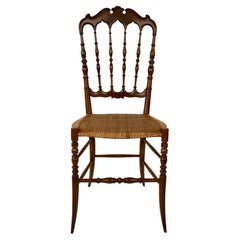 Mid-Century Chiavari Chair, Model Parisienne, with Cane Seat
