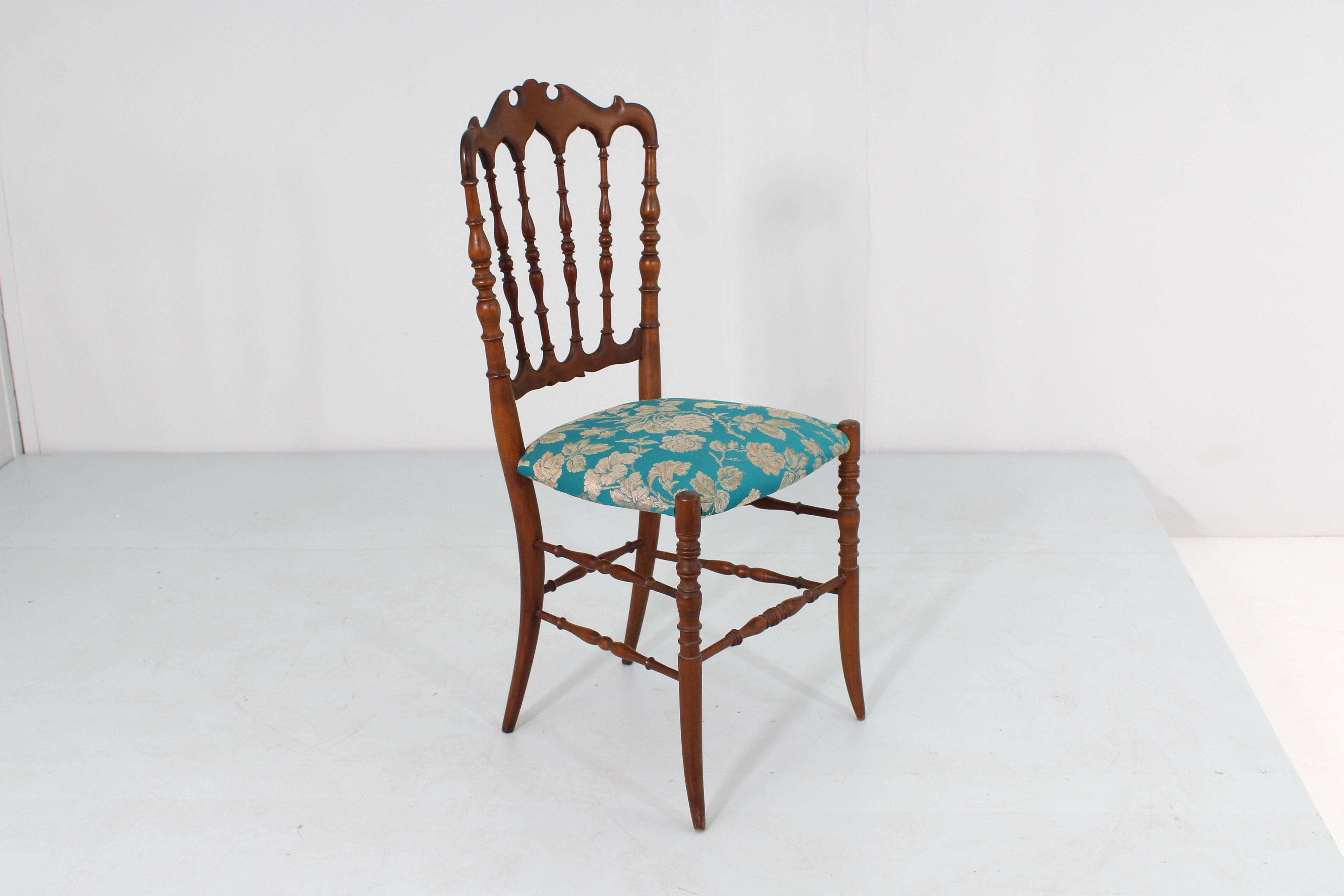 Mid-Century Chiavarina Wooden Chairs Set of 6, 1950s, Italy For Sale 5