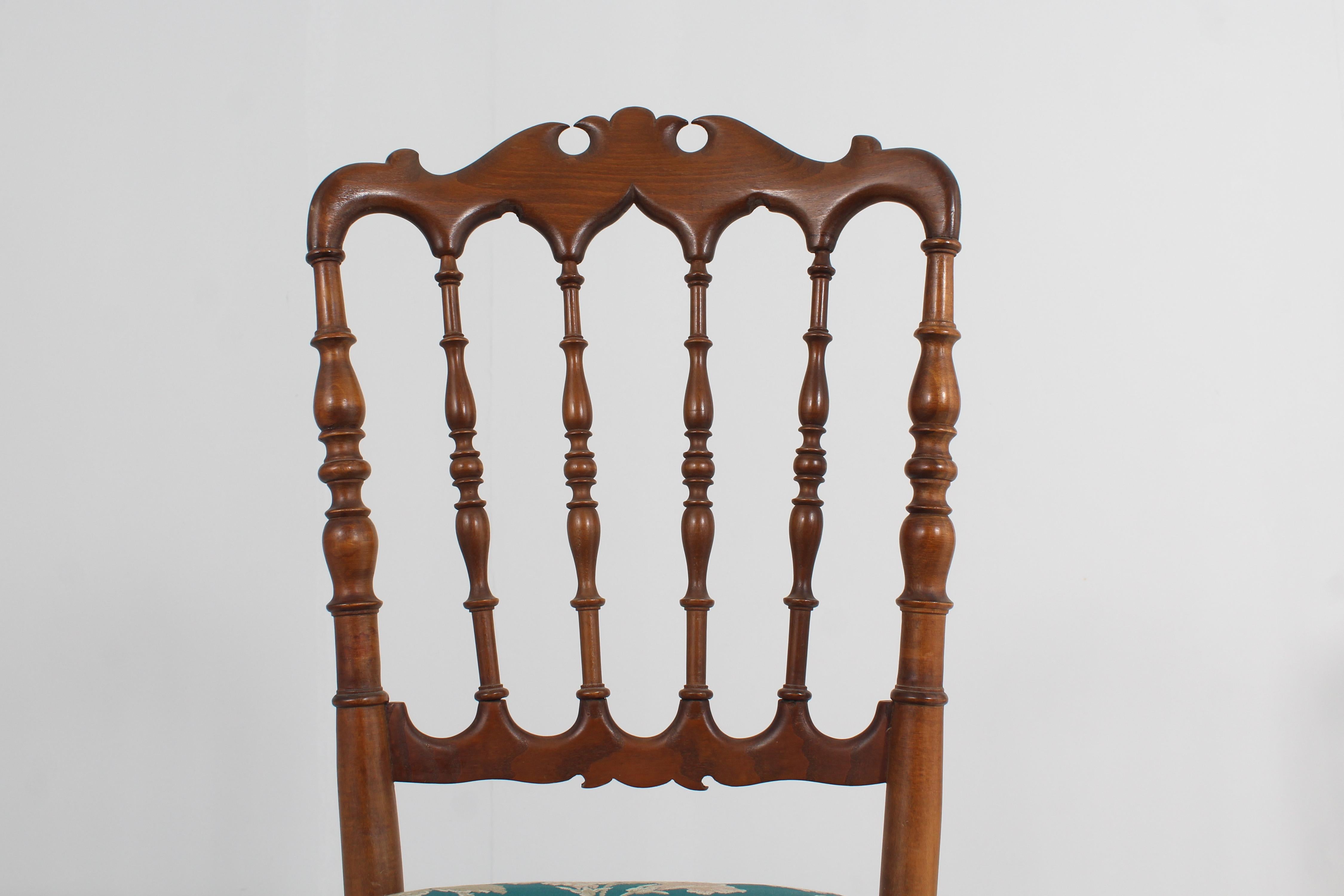 Mid-Century Chiavarina Wooden Chairs Set of 6, 1950s, Italy For Sale 6