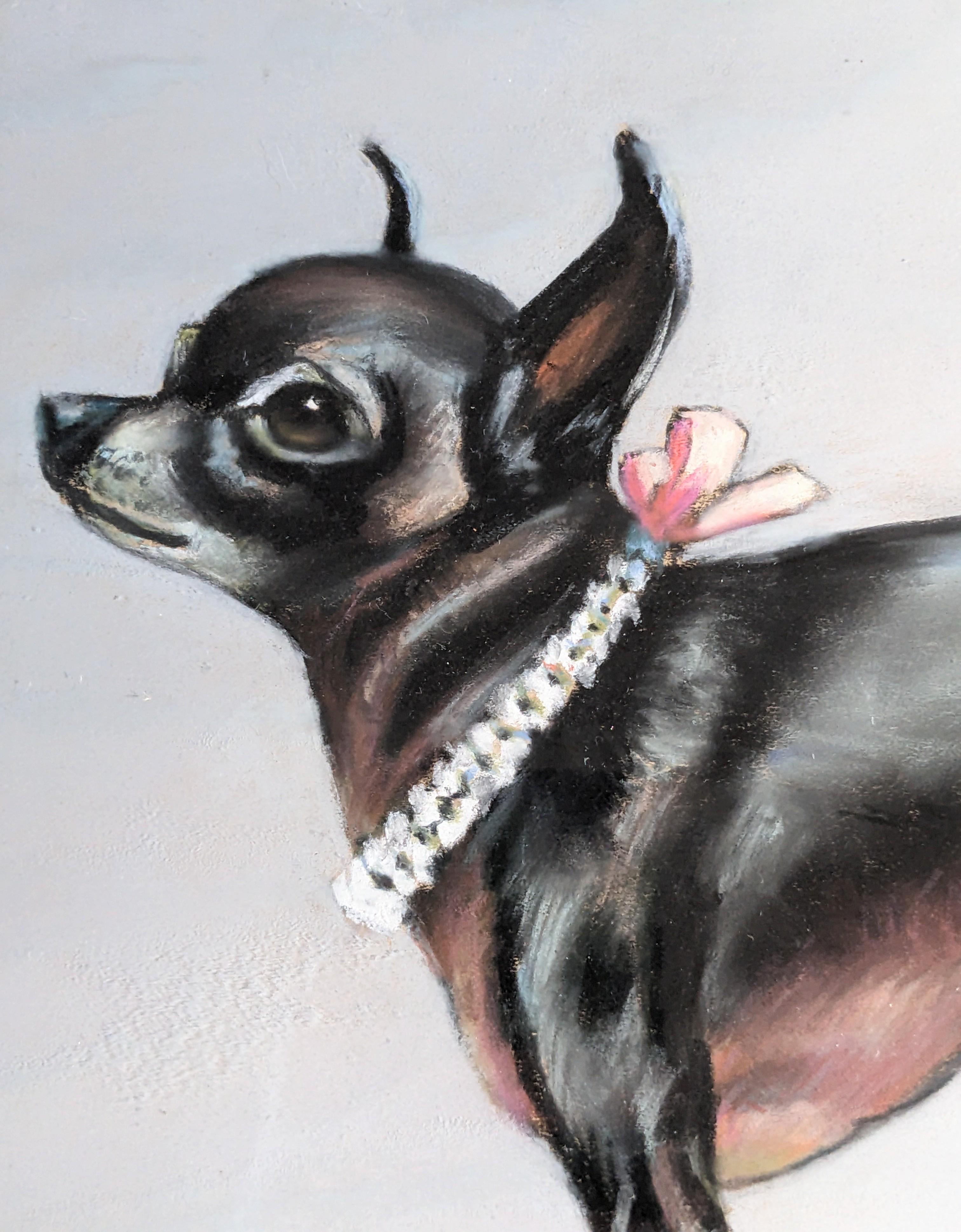 Mid Century Chihuahua Painting  In Good Condition In Riverdale, NY