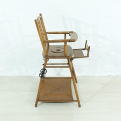 Midcentury Child High Chair / Chair with Table, circa 1950