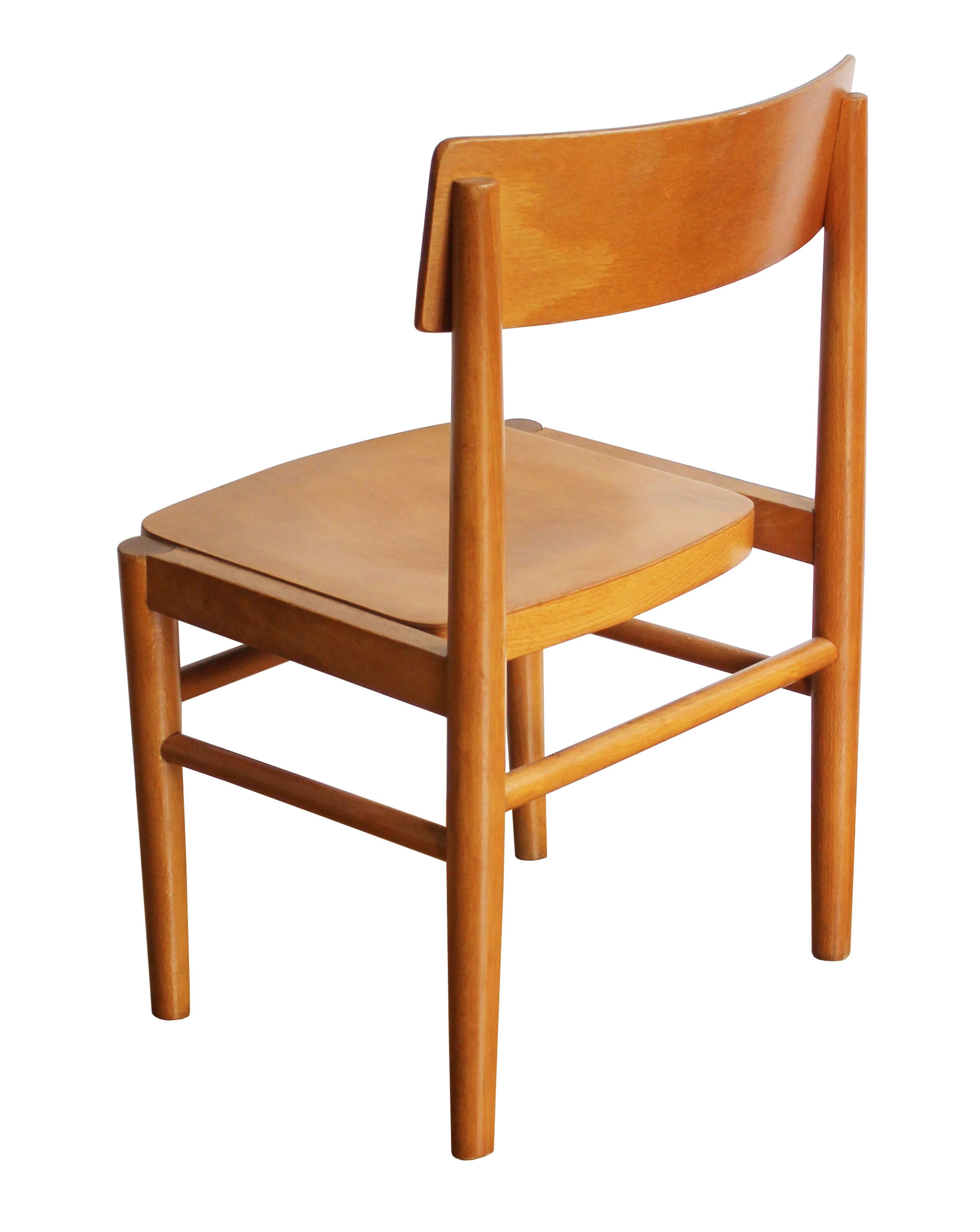 Lacquered Mid Century Children chair by TON For Sale