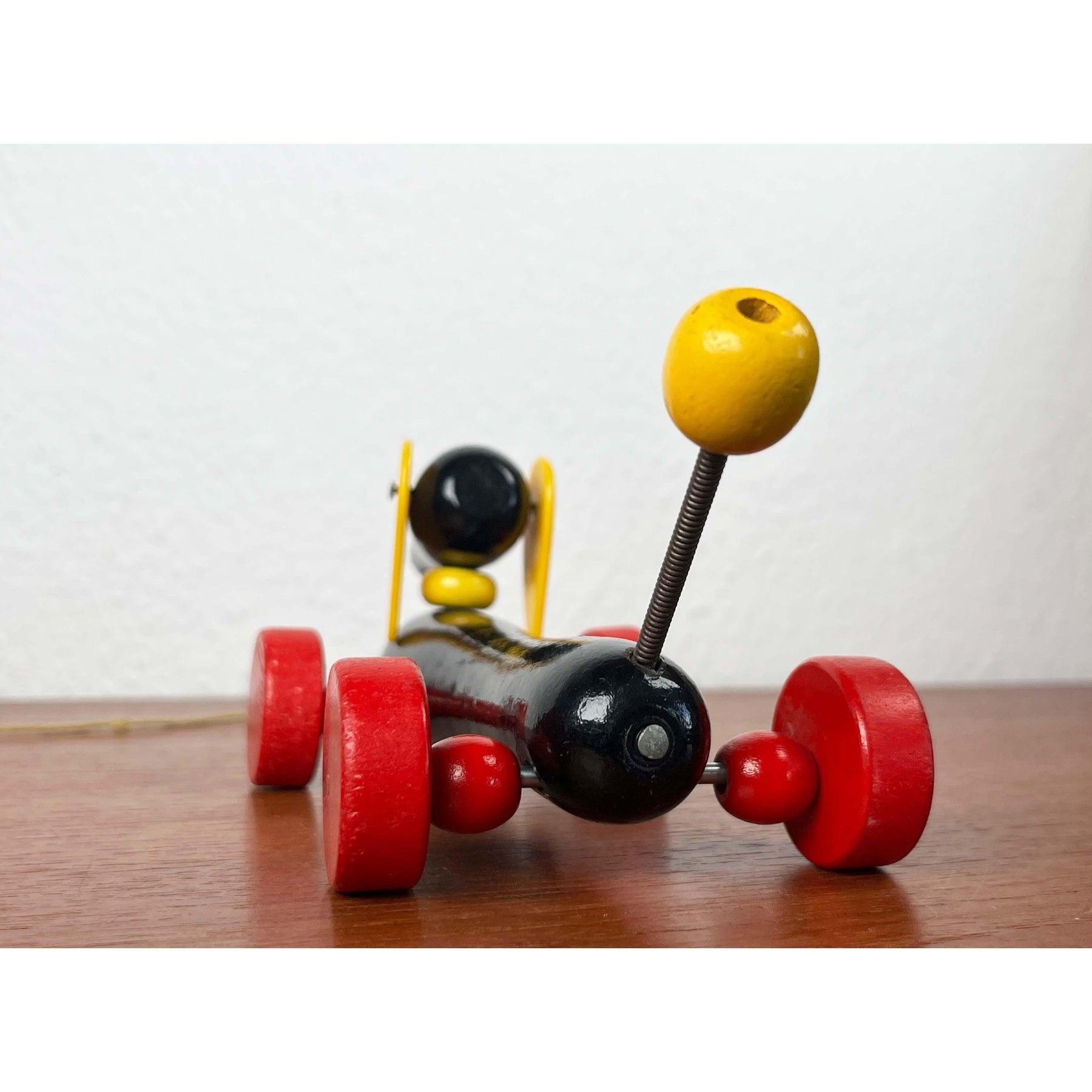 Svedese Giocattolo per cani Wiener in legno per bambini di metà secolo di Brio, Svezia, anni '60 in vendita