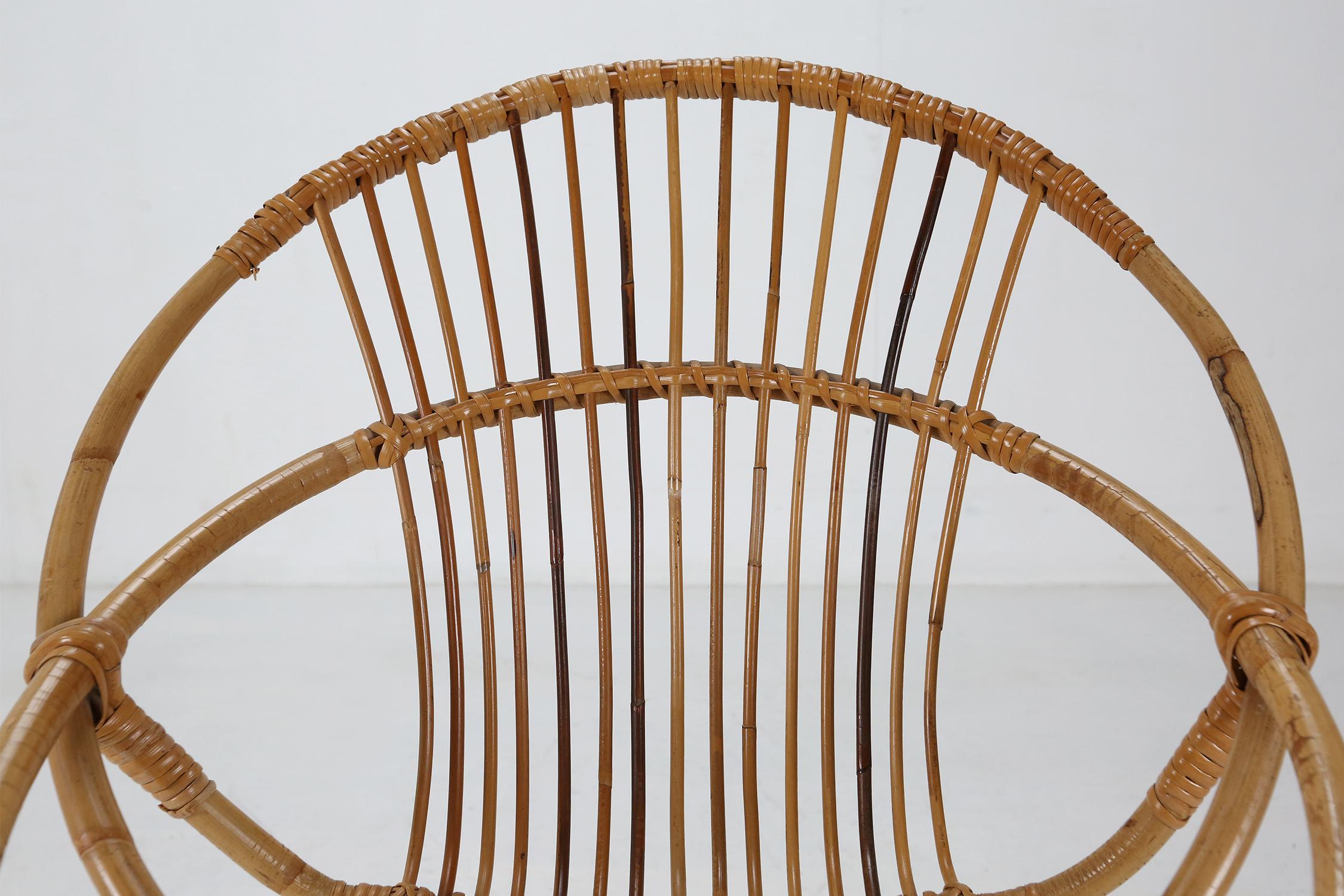 Mid-Century Children's Chair in Rattan 1