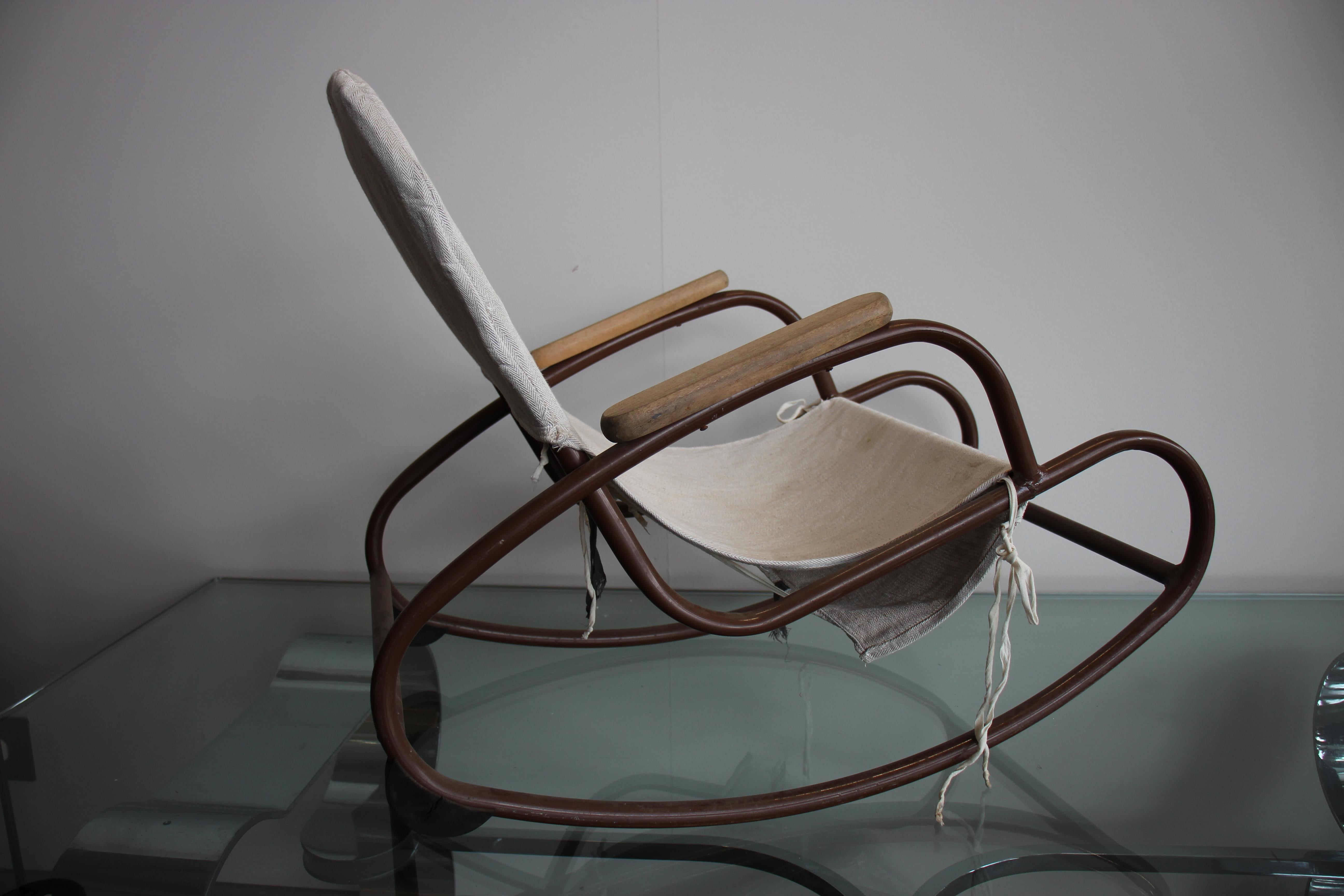 Mid-20th Century Midcentury Children's Rocking Chair, Czech Design