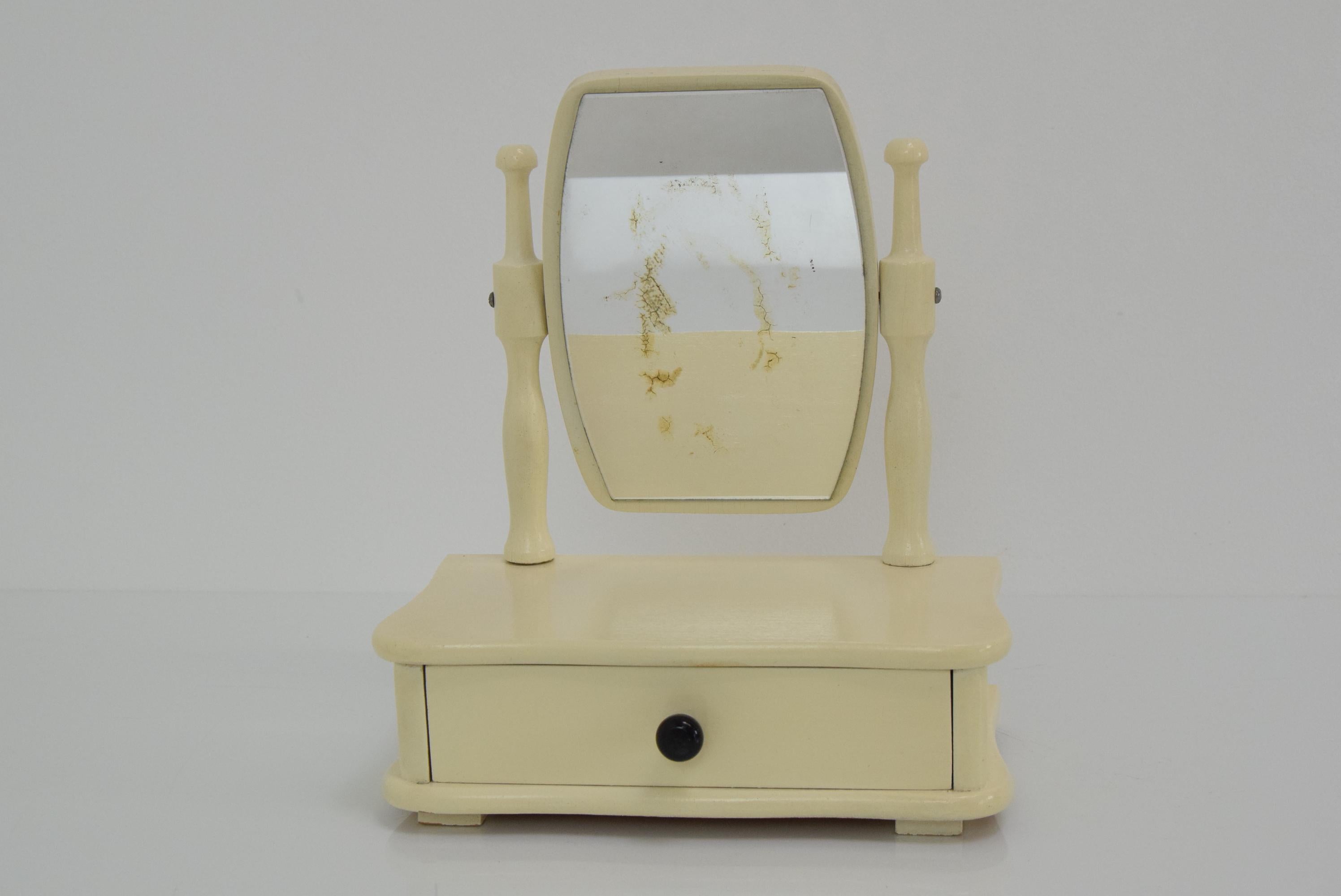Czech Mid-Century Children's Toilet Cabinet with Mirror, 1970's For Sale