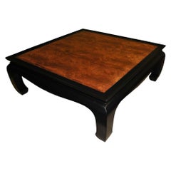 Midcentury Chin Hua Burl Coffee Table by Century Furniture Co.