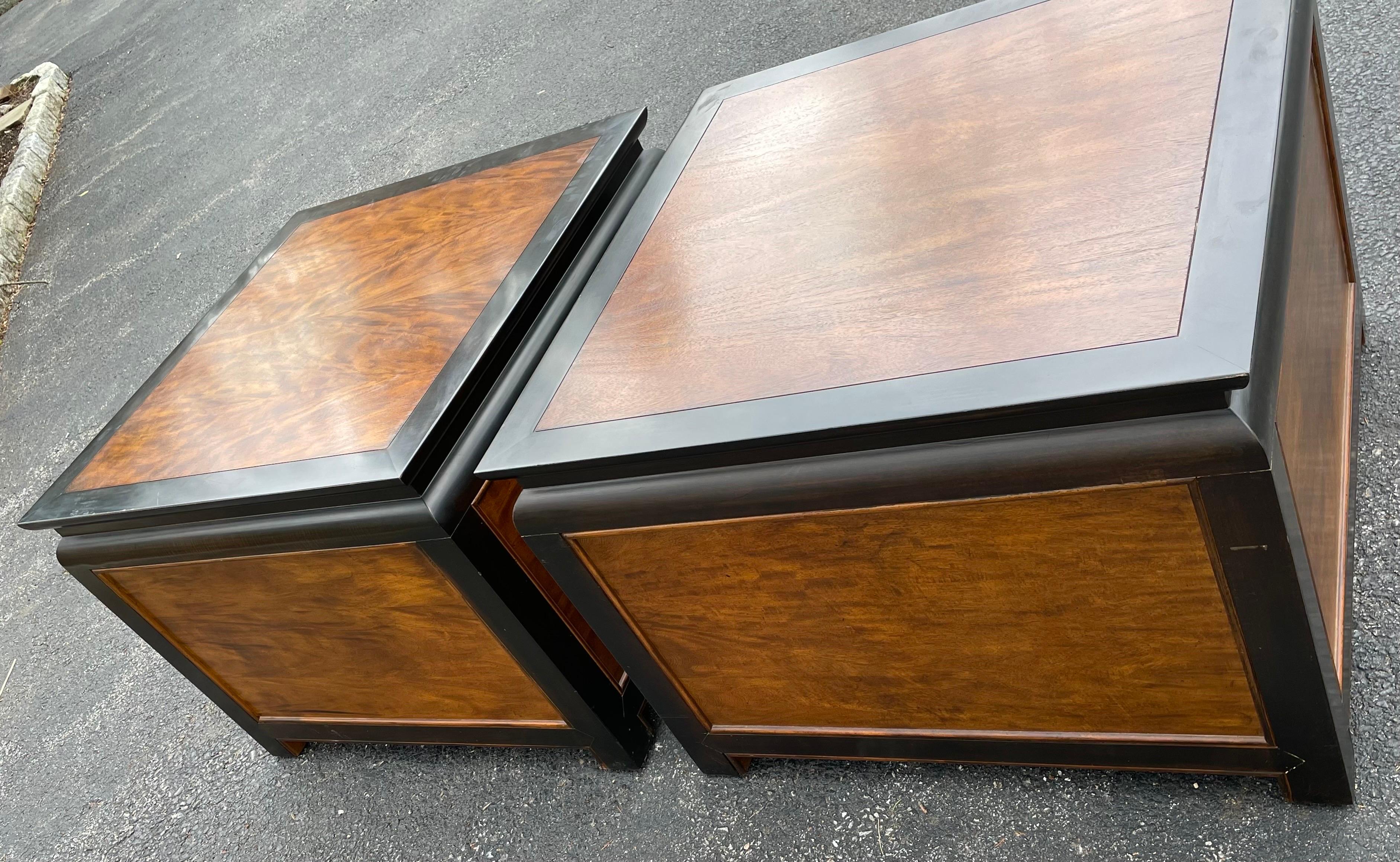 Mid Century Chin Hua Side Tables or Nightstands by Raymond Sobota for Century For Sale 3