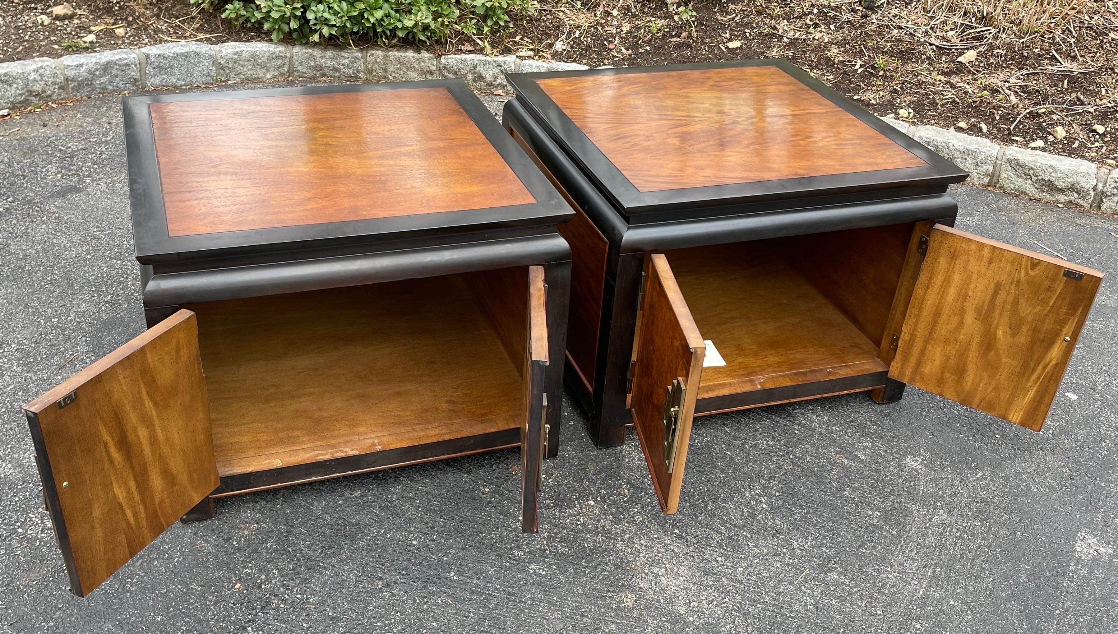 Mid Century Chin Hua Side Tables or Nightstands by Raymond Sobota for Century For Sale 4