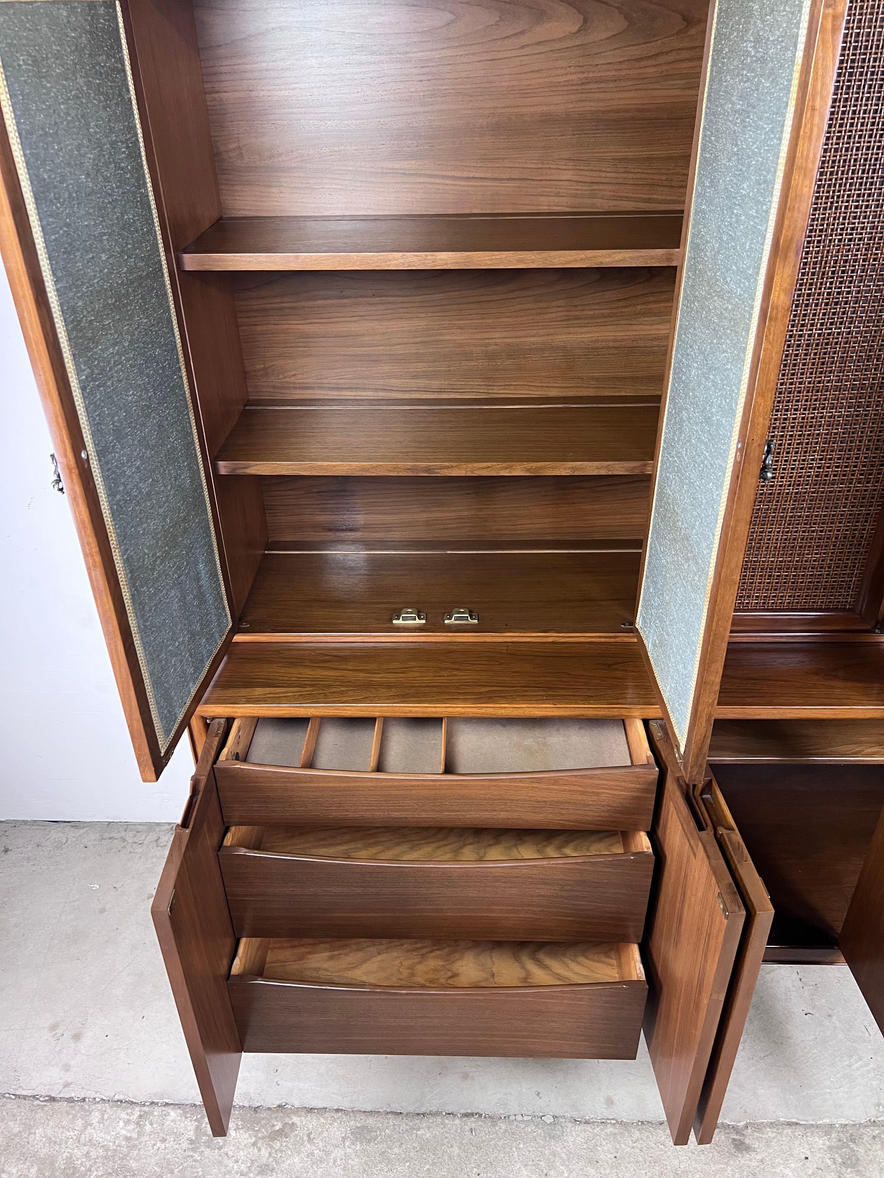 Veneer Mid-Century China Cabinet from Janus Collection by John Stuart for Mt Airy