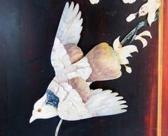 1930s Japanese 4 Panel Carved Soapstone Room Divider Screen