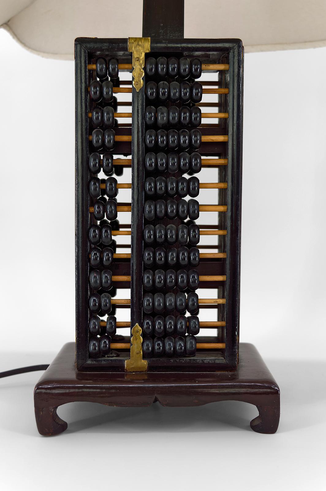 Mid-Century Chinese Abacus / Suanpan Lamp, circa 1950 3