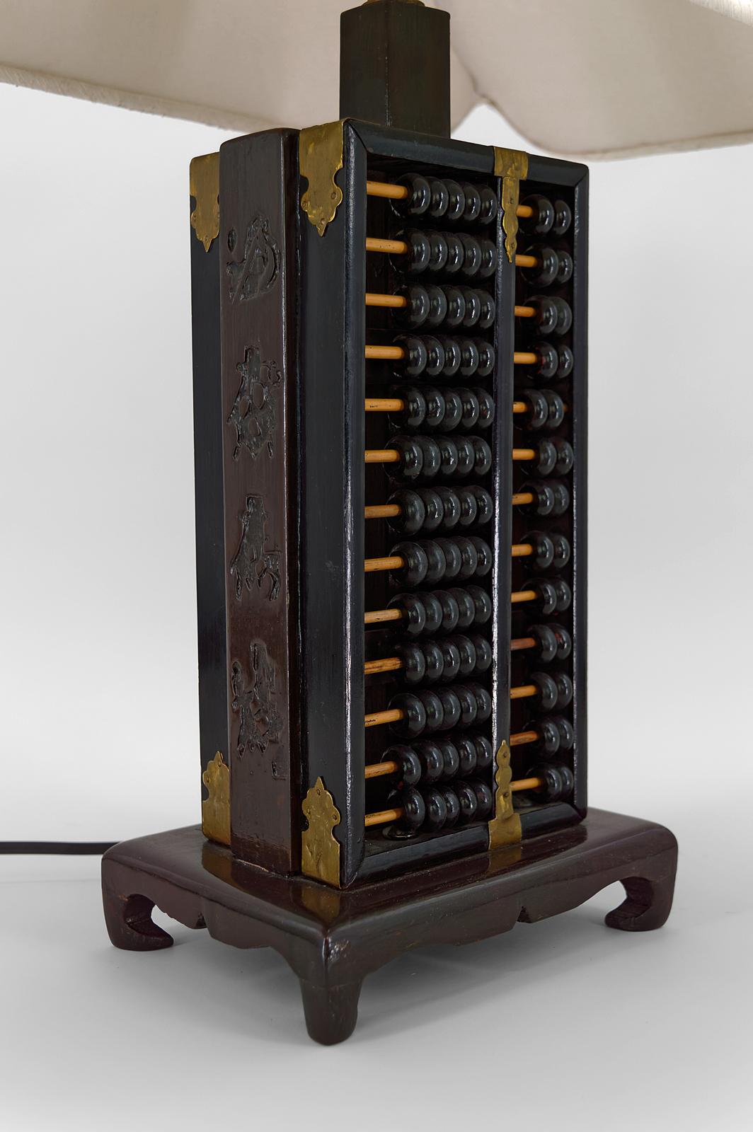 Mid-Century Chinese Abacus / Suanpan Lamp, circa 1950 6
