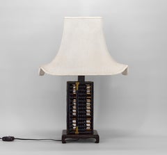 Mid-Century Chinese Abacus / Suanpan Lamp, circa 1950