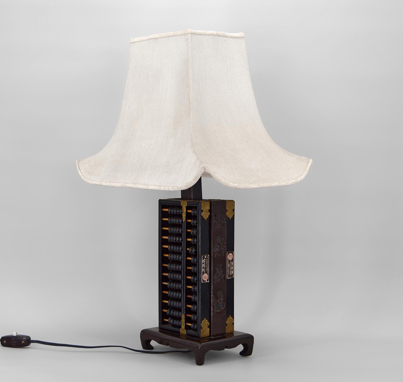 Chinese Export Mid-Century Chinese Abacus / Suanpan Lamp, circa 1950