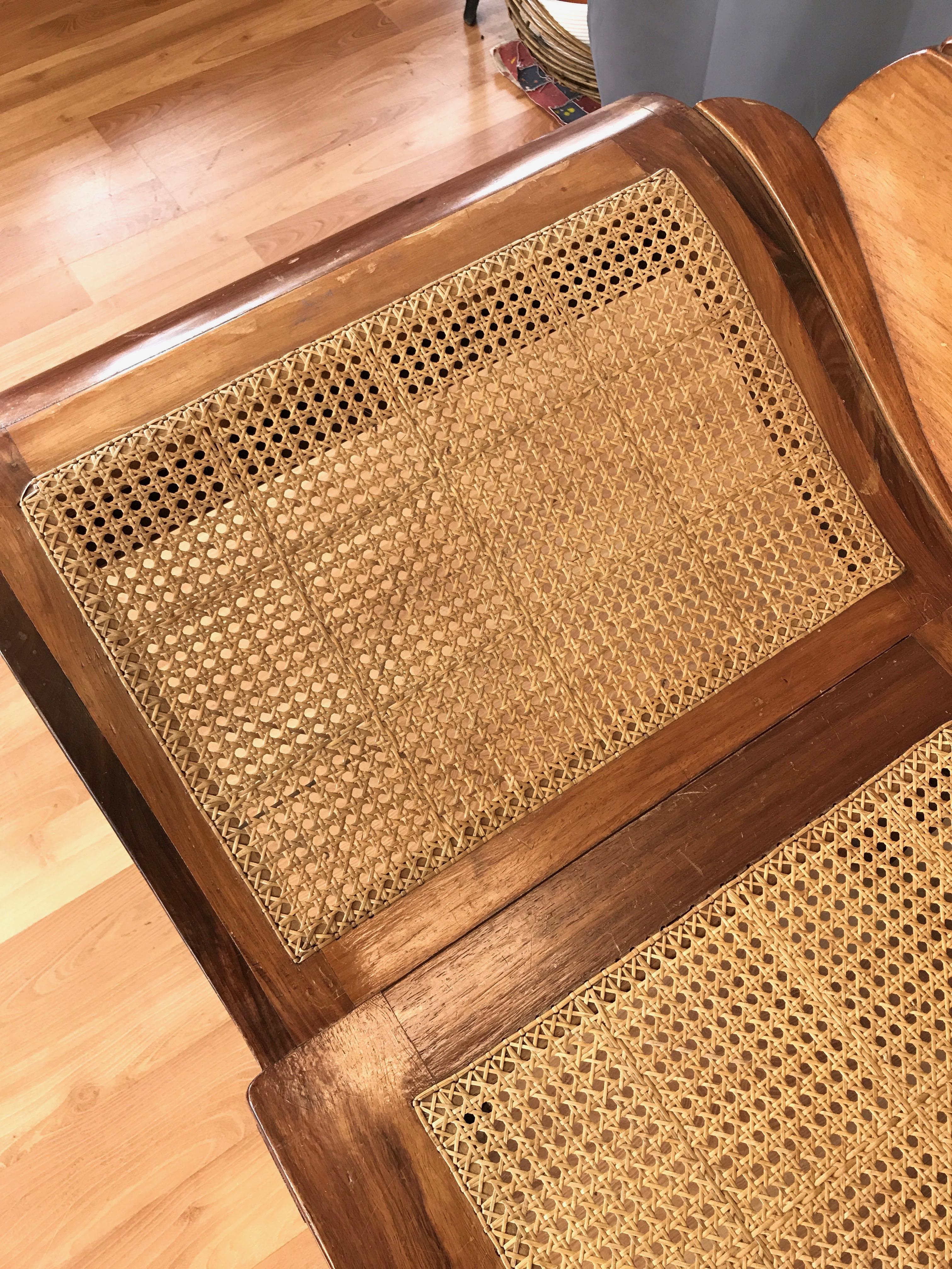 Mid-Century Chinese Annatto Wood and Rattan Daybed or Chaise Lounge 8