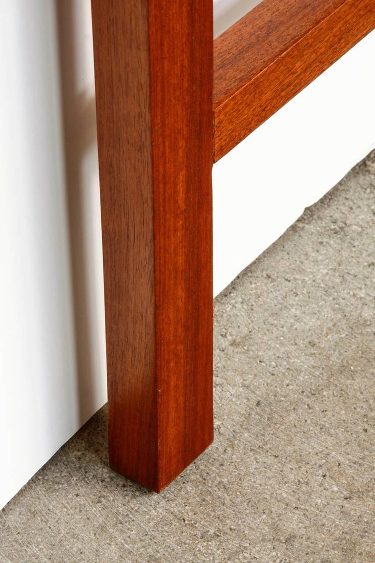 Midcentury Chinese Carved Hardwood Geometric Headboard at 1stDibs