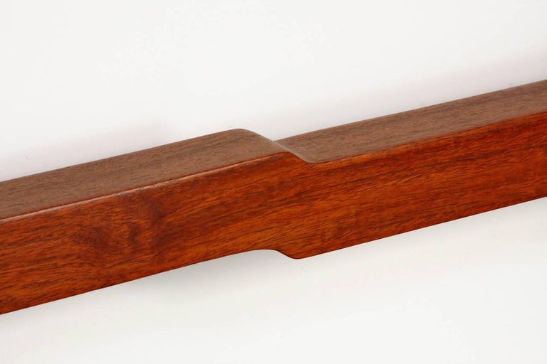 Midcentury Chinese Carved Hardwood Geometric Headboard at 1stDibs