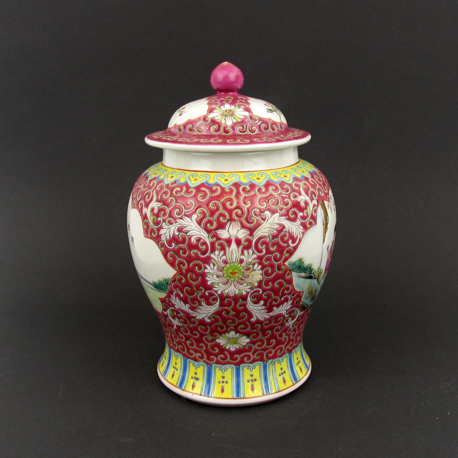 decorative ceramic pot with lid