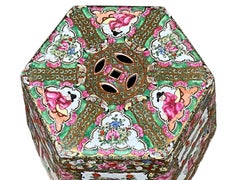 Mid-Century Chinese Export Style Famille Rose Garden Seat / Side Table