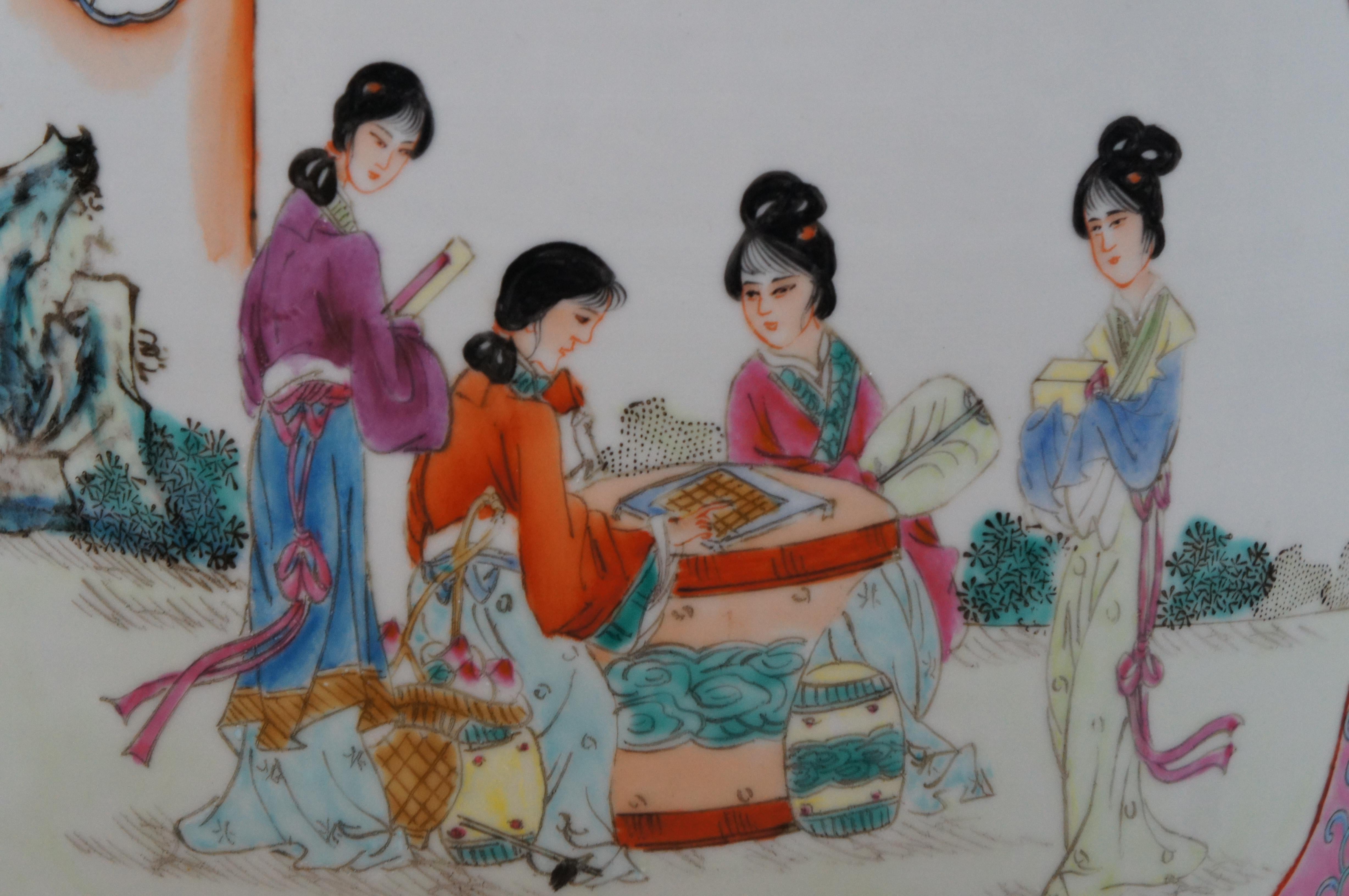 Chinesischer Famille-Rose-Rose-Keramik-Gartenhocker/Beistelltisch, Mitte des Jahrhunderts  im Zustand „Gut“ im Angebot in Dayton, OH