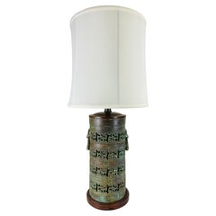 Mid-century Chinese inspired bronze table lamp after James Mont