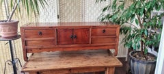Mid Century Chinese Ming dynasty style hardwood low cabinet