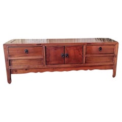Mid Century Chinese Ming dynasty style hardwood low cabinet