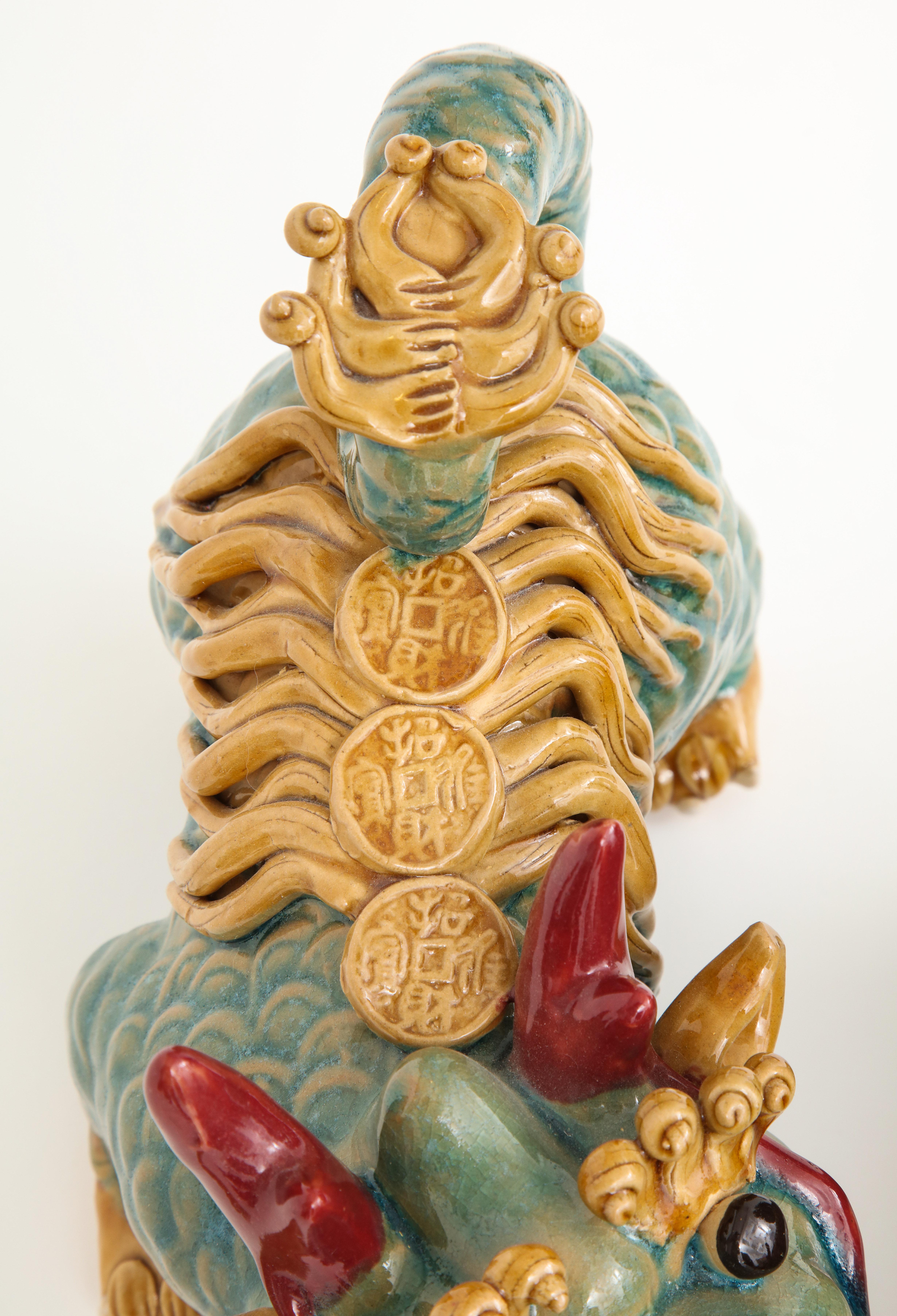 Midcentury Chinese Porcelain Foo Dogs 7
