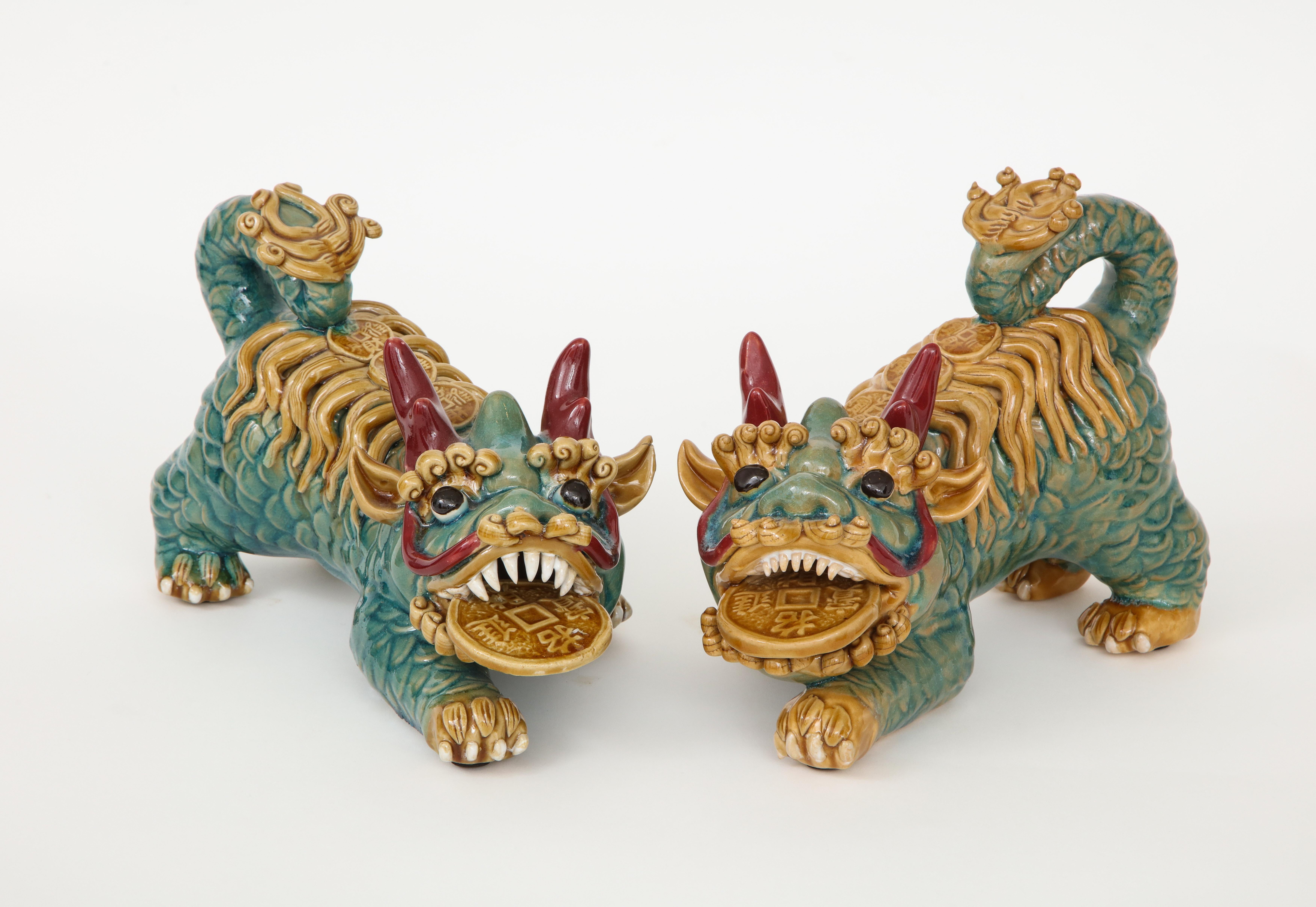 Mid-Century Modern Midcentury Chinese Porcelain Foo Dogs
