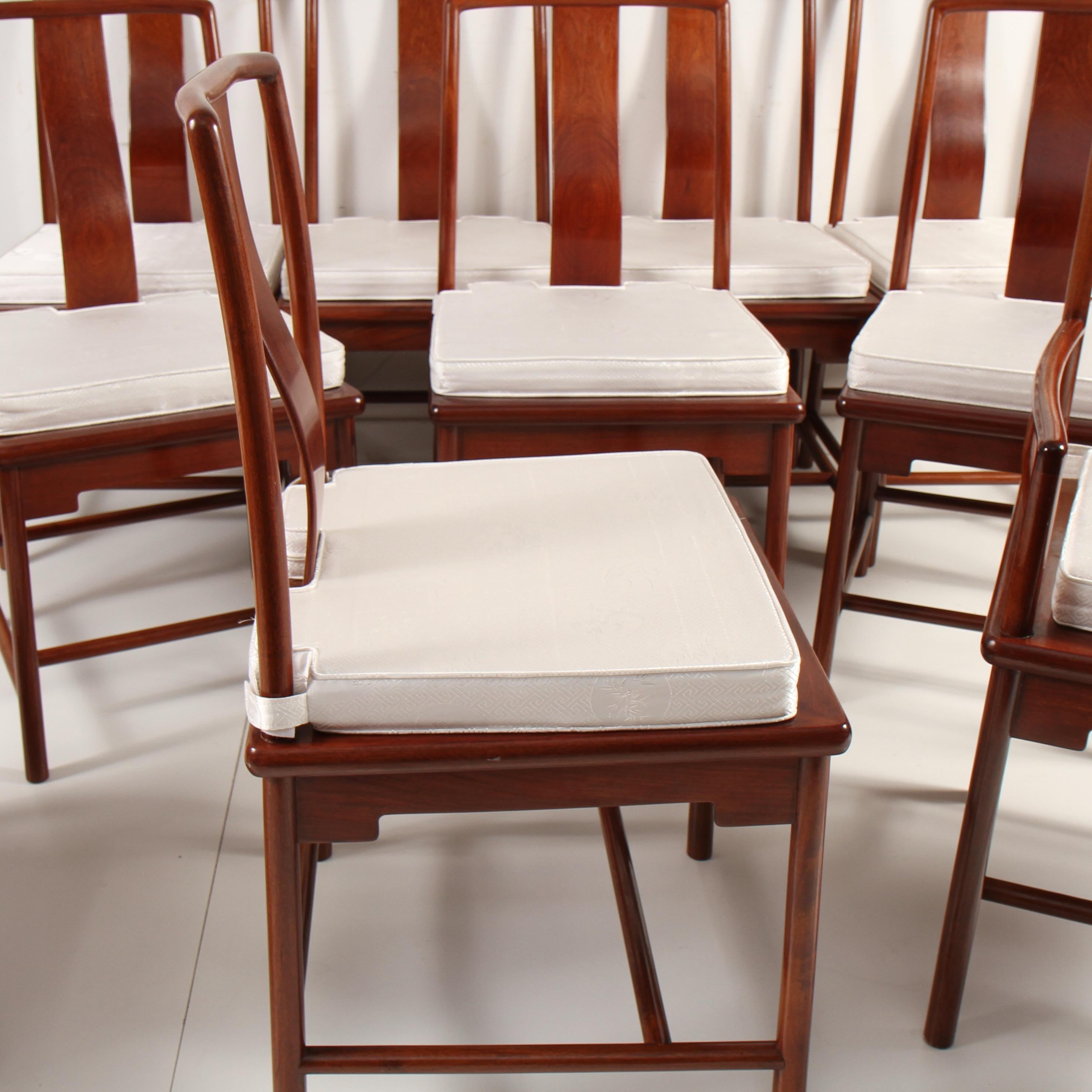 Midcentury Chinese Rosewood Dining Chairs 6