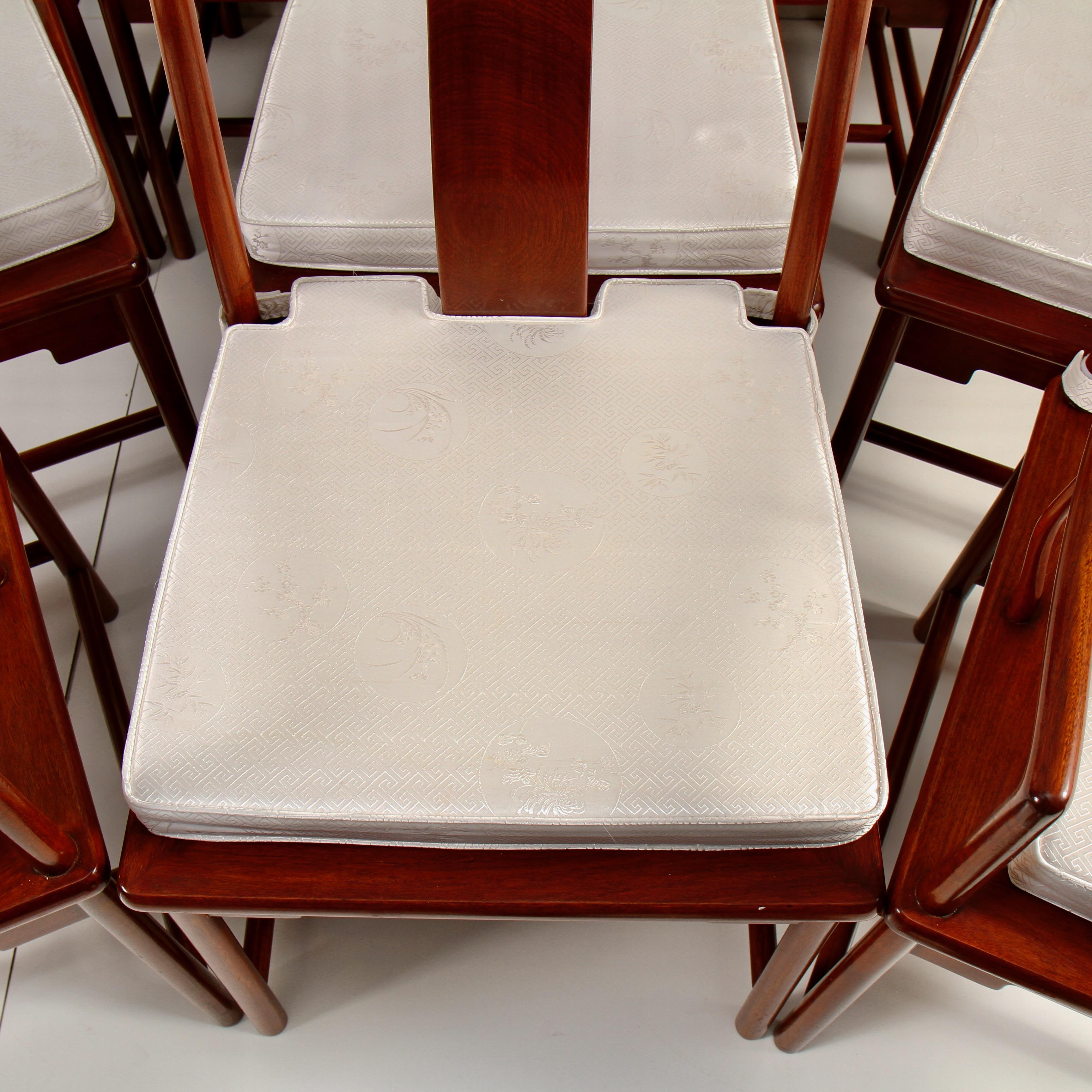 Chinese Export Midcentury Chinese Rosewood Dining Chairs