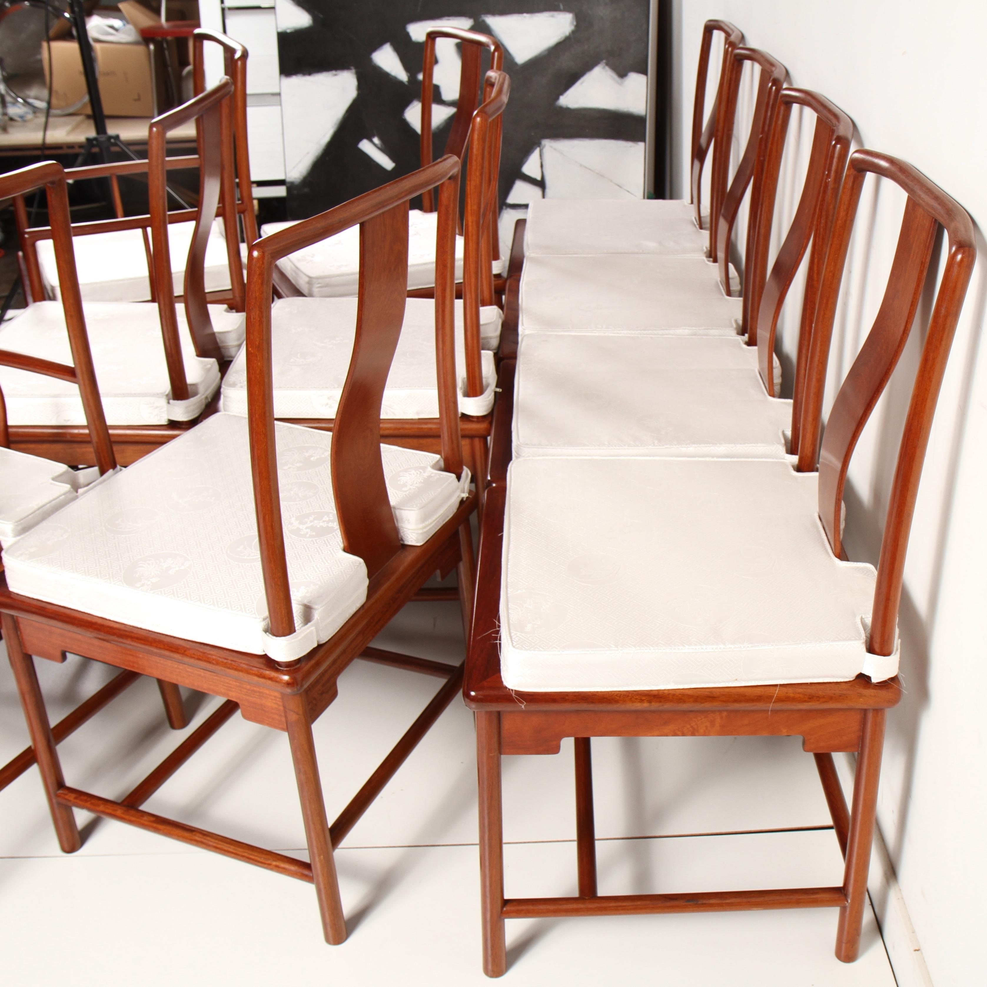 20th Century Midcentury Chinese Rosewood Dining Chairs