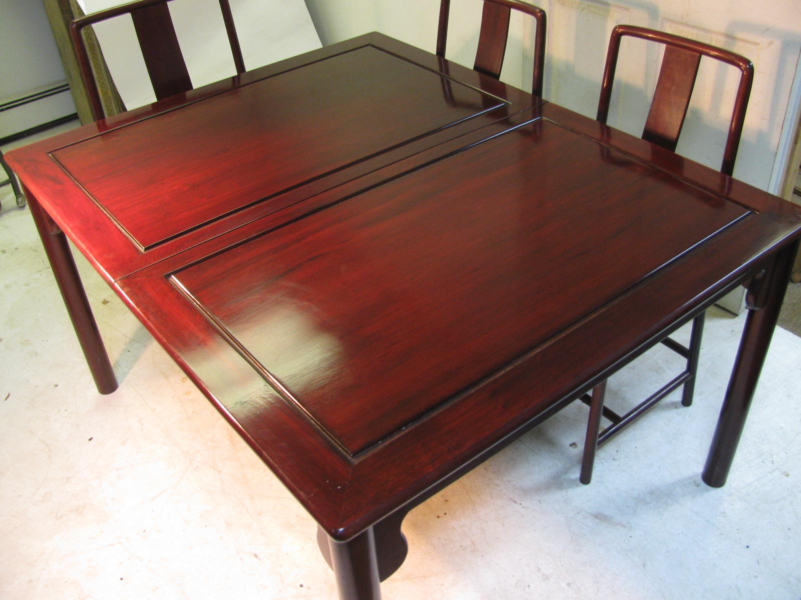 Mid Century Chinese Rosewood Dining Table and Eight Chairs 8