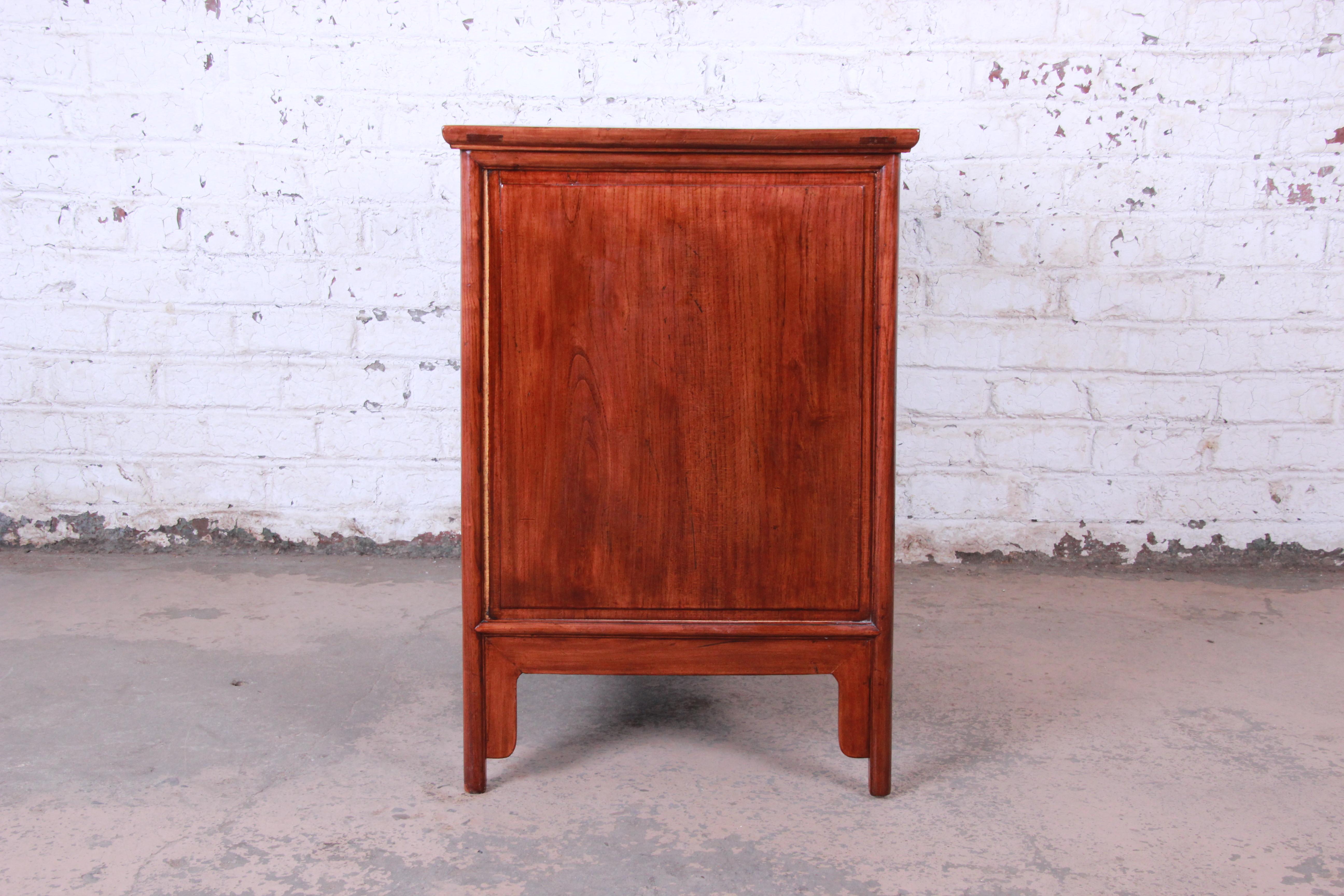 Midcentury Chinese Twelve-Drawer Elm Wood Apothecary Cabinet 3