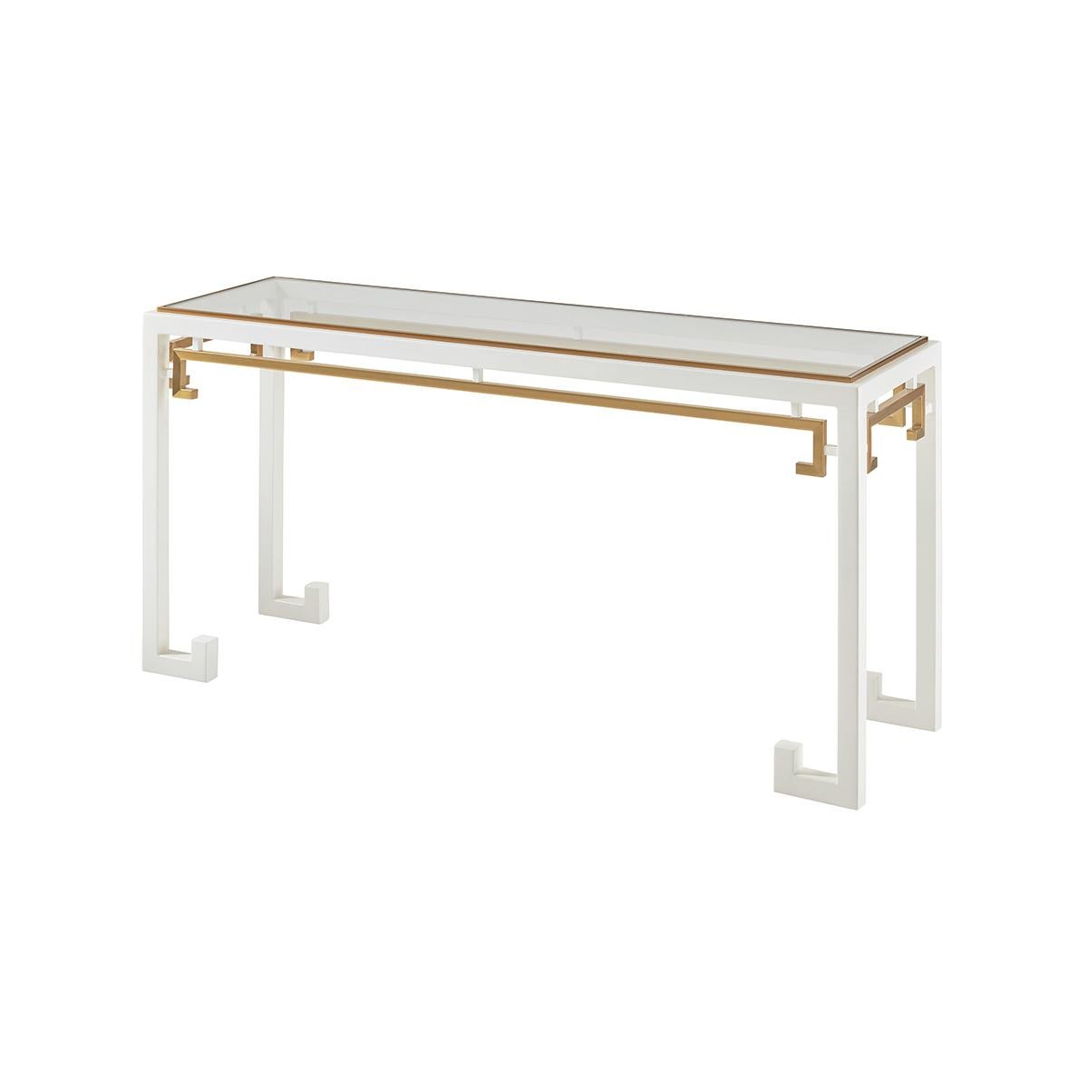 Vietnamese Midcentury Chinoiserie Console Table For Sale