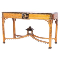 Mid-Century Chinoiserie Console Table