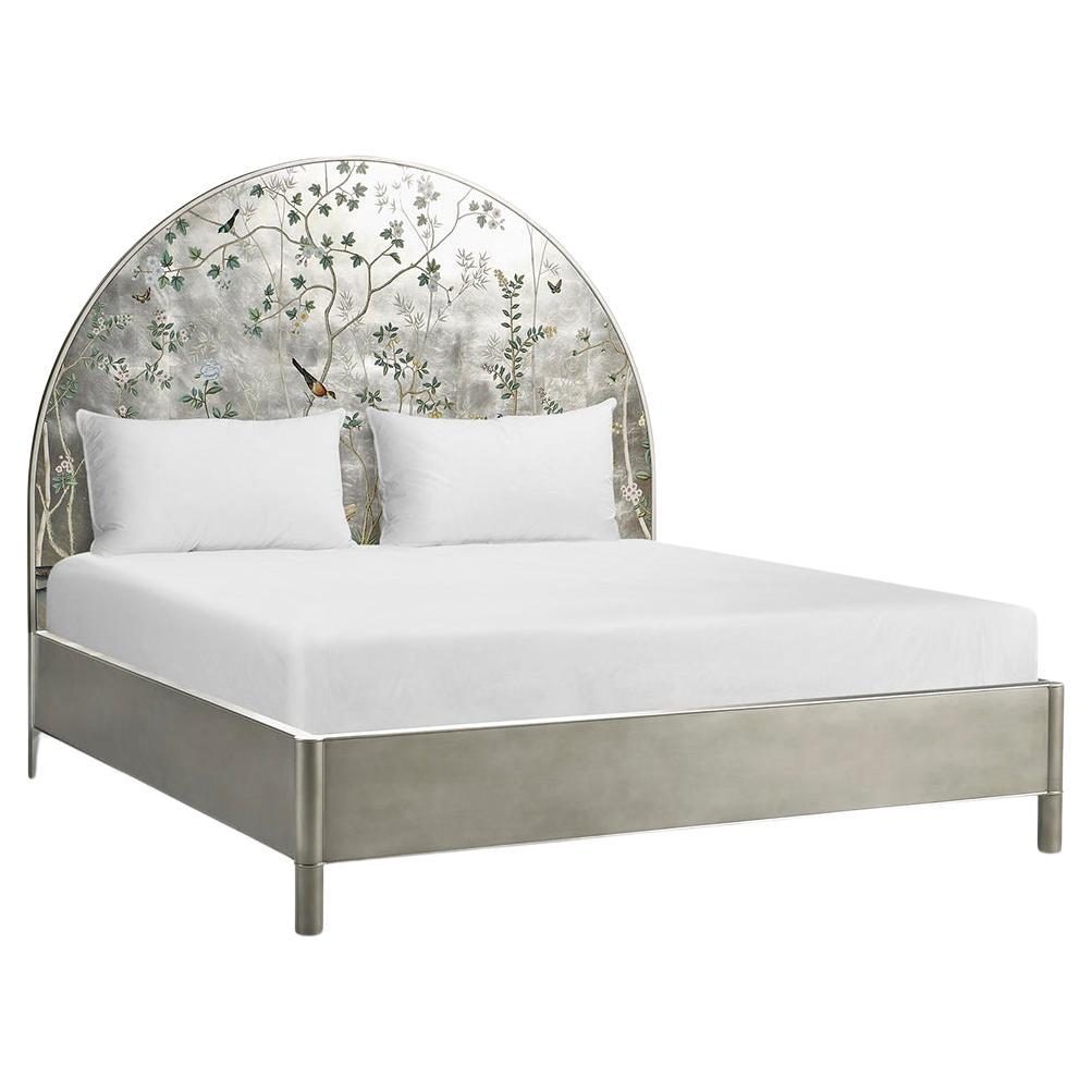 Mid Century Chinoiserie King Bed For Sale