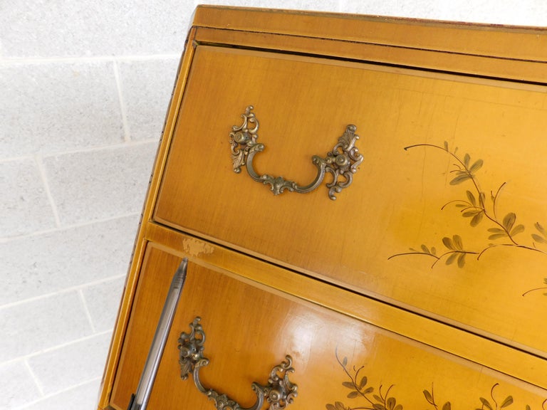 Mid-Century Chinoiserie Paint Decorated Chest by Union National ...